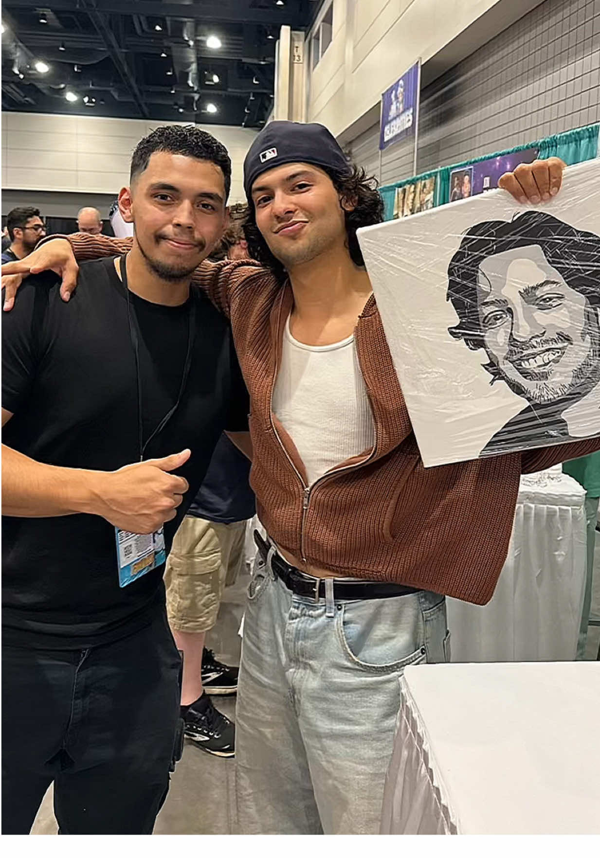 All 3 times @Xolo Mariduena reacted to my paintings, such a nice guy! 🙌🏽🎨 #art #painting #reaction #cobrakai #giveaway