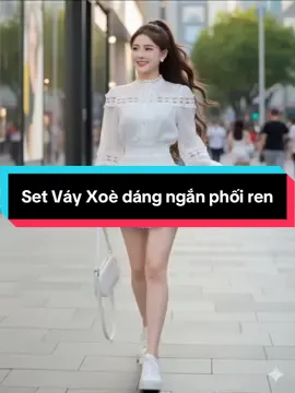 Set Váy Xoè dáng ngắn phối ren #xuhuong #viral #thoitrang #thoitrangnu #model  @PhuongLinhshop  @PhuongLinhshop  @PhuongLinhshop 