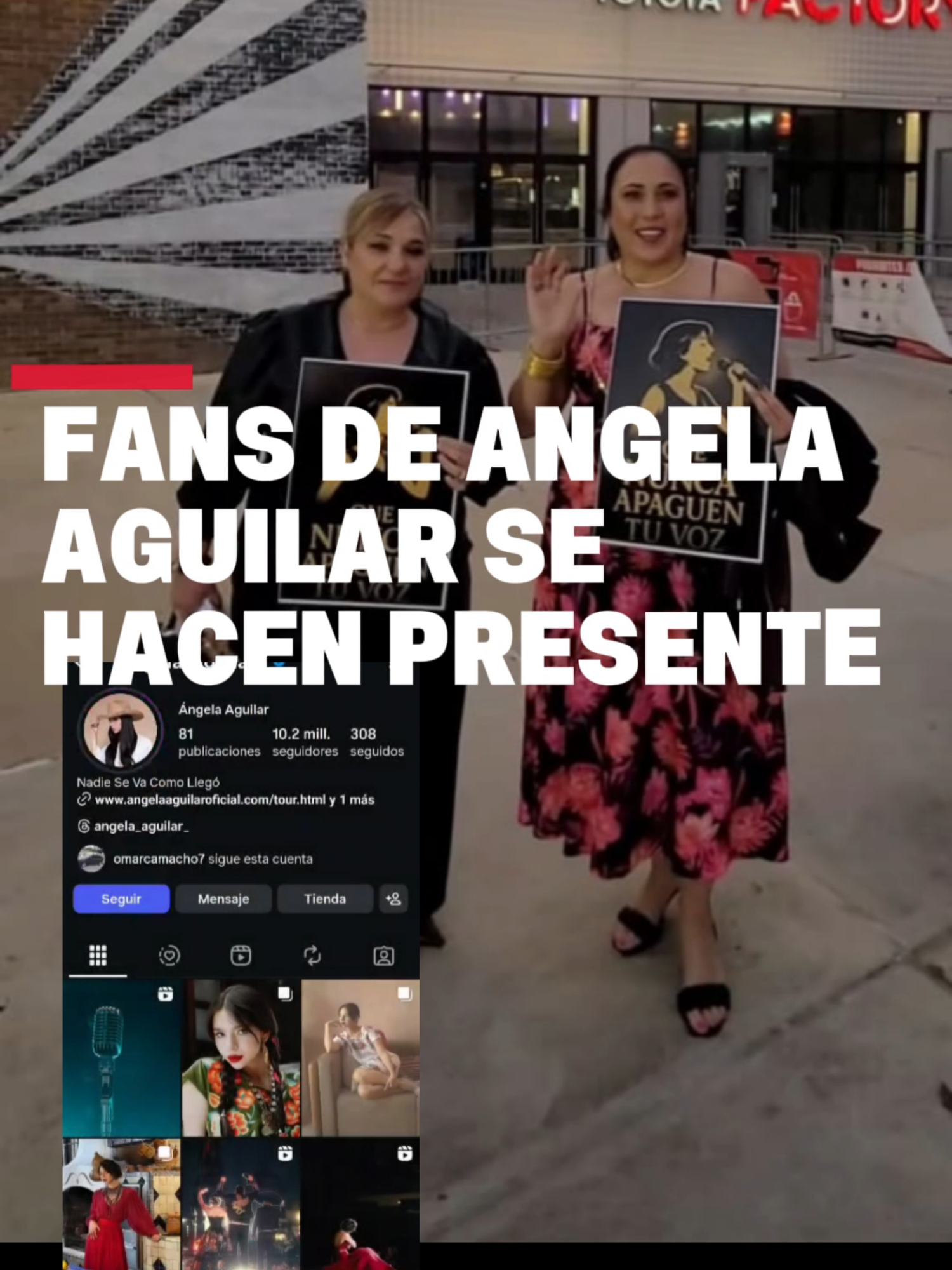 Fans de ANGELA AGUILAR se hacen presente afuera de su concierto en apoyo! #santochismelatam #santochisme