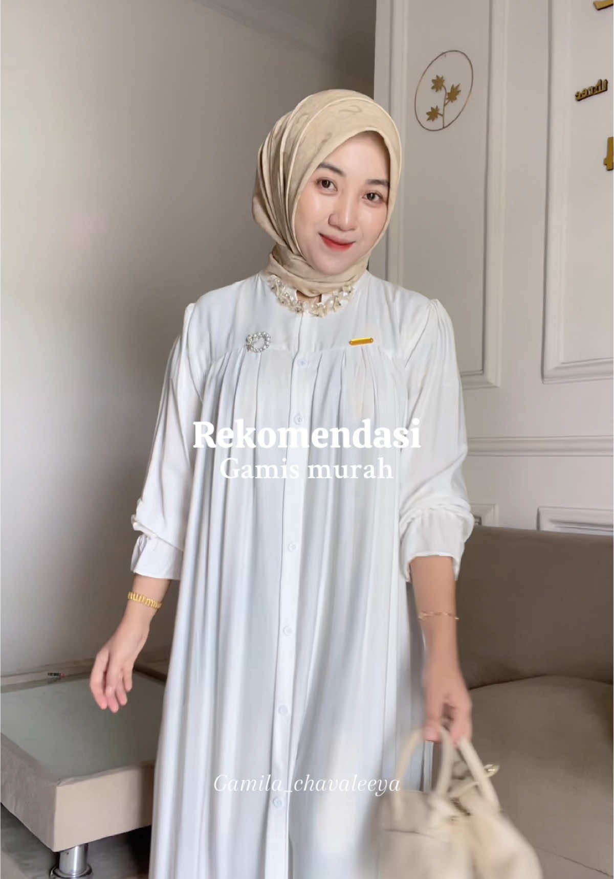 Co dikeranjang kuning #rekomendasioutfit #outfitsimple #gamis #gamismurah 