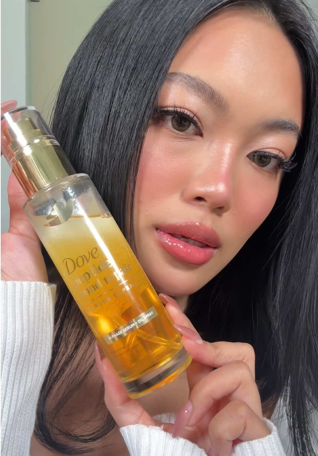 90% inner bond strength, 100% shine ✨⭐️ #DoveHair #PeptideBondRepair #HairCareRoutine 