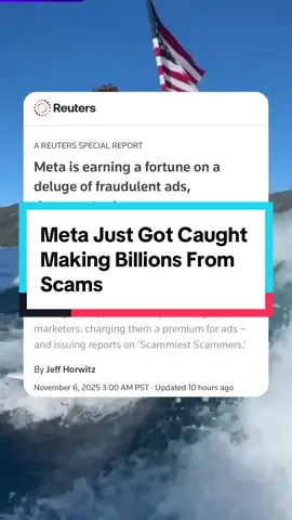 Reuters just revealed Meta projected $16 billion in revenue from scam ads they knew were fraudulent 
