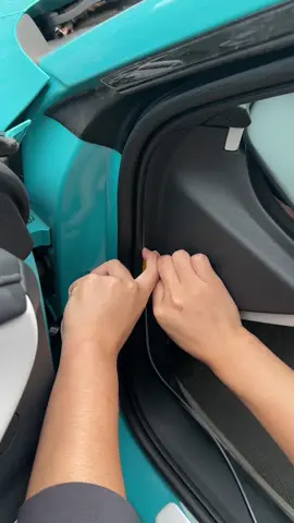 Ambient light for car door frames #car #carmodification #carconversion #fyp #carinteriorlight 