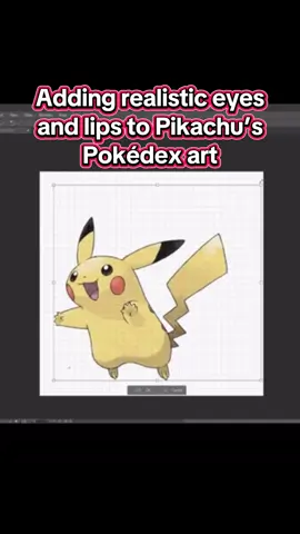 I added realistic human eyes and lips to Pikachu’s official Pokédex art for no reason. Stay tuned for more weird pokemon fanart I guess. #pokemon #pikachu #pokemonmeme #realisticpokemon #pokemonfanart 