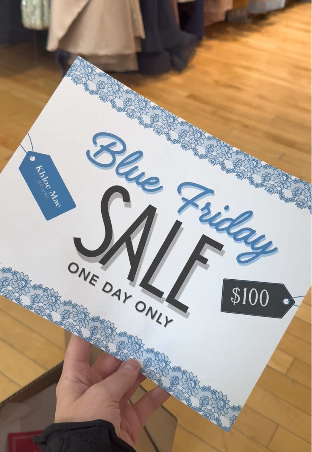Headquarters delivered a special sale! 💙 This Friday, the 28th, we’re hosting our BLUE FRIDAY SALE! What’s a Blue Friday Sale, you ask? It’s like Black Friday — but bigger, better, and bridal! ✨ 👗 Over 100 bridal gowns for only $100! 📅 One day only! 📞 Call now to reserve your fitting room — slots are filling fast! #KhloeMaeBridal #BlueFridaySale #BridalSale #BridalBoutique #WeddingDressSale              