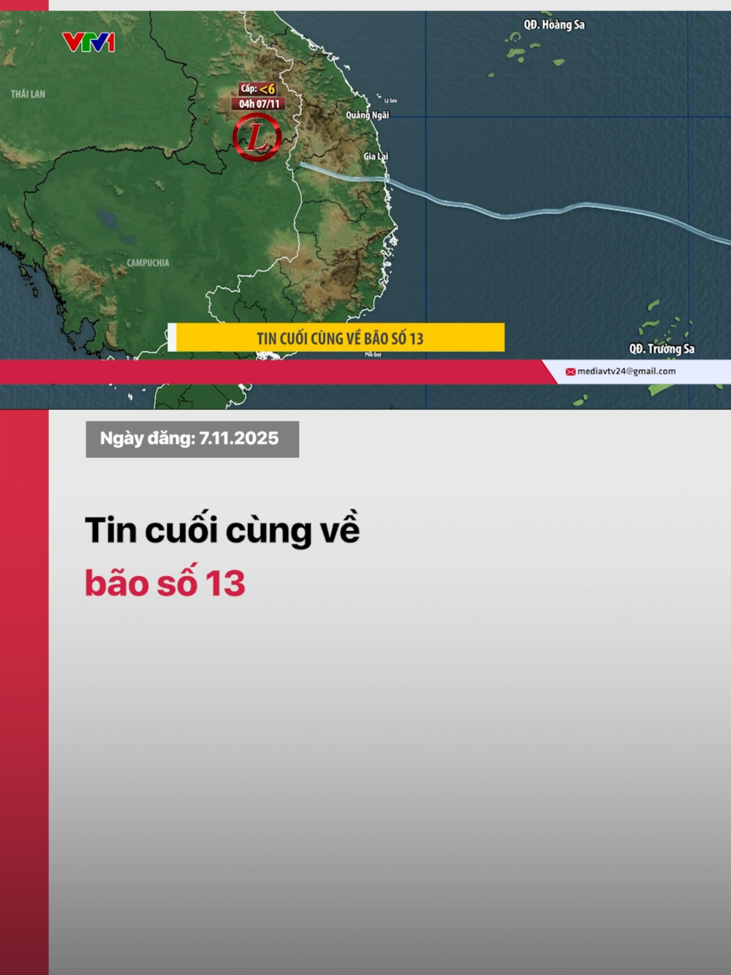 Sáng sớm nay (7/11), áp thấp nhiệt đới suy yếu từ cơn bão số 13 đã suy yếu thành một vùng áp thấp trên khu vực Hạ Lào. #tiktoknews #vtvdigital #vtv24 #baoso13 #kalmaegi #thoitiet #dubaothoitiet