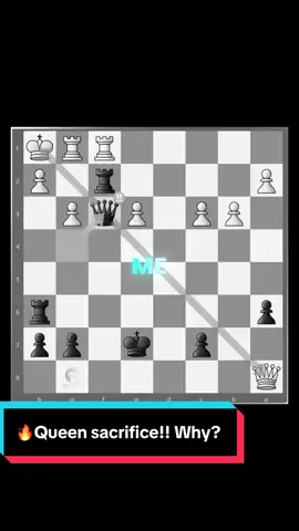 🔥Queen sacrifice!! Why? #covuatv #chess 