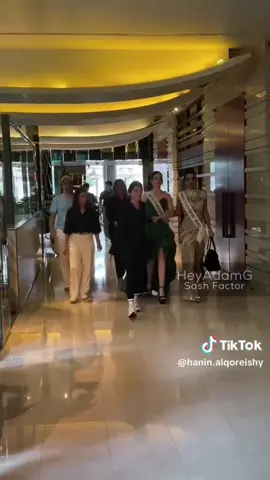 Miss Mexico stood on business and miss Iraq got her back 💯 queens ❤️ #fyp #missuniverseiraq #missuniversemexico #fatimabosch #haninalqoreishy 