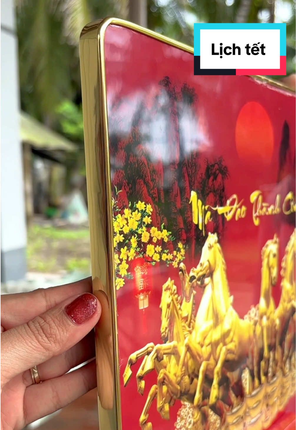 Lịch tết tráng gương bo viền quá đẹp luôn nè #lichtet2026 