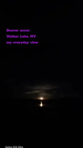 Beaver Moon on Walker Lake, NV. My view every day  #moon #november #nevada #fyp #lakelife 