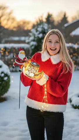 Santa solar watering can led light: vibrant Christmas yard decor, a favorite for outdoor holiday styling! #outdoordecor #christmasdecor #christmas2025 #santaseason #holidaydecor 