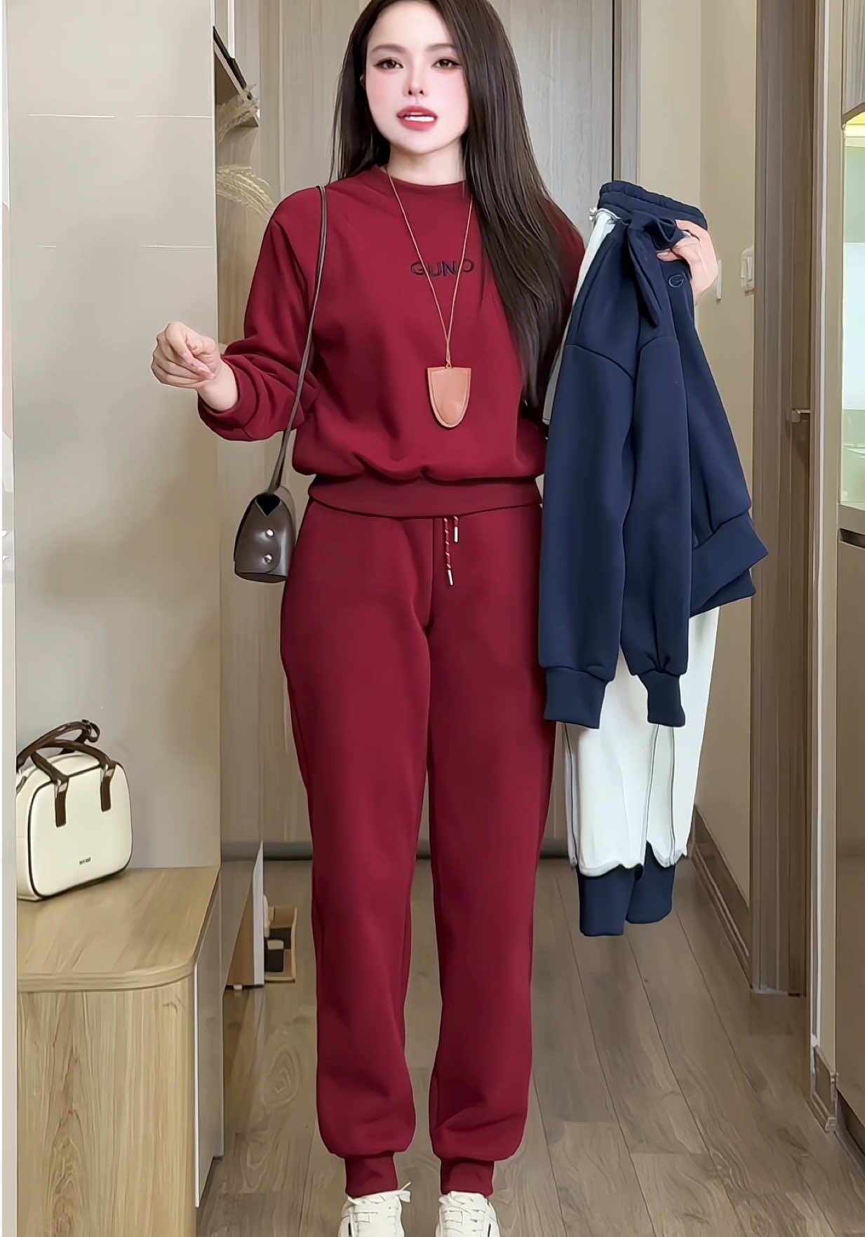 Set bộ nỉ lót nhung Guno xịn sò thêu cao cấp dày dặn đẹp mê #setbo #setboxinh #setbonu #bonilotlong #setboni