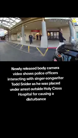 Newly released body camera video shows police officers interacting with singer-songwriter Todd Snider as he was placed under arrest outside Holy Cross Hospital for causing a disturbance #toddsniderarrested #ToddSnider #bodycam 