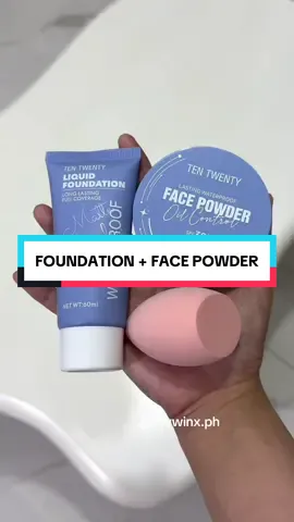 Naka buy 1 take 1 na ang trending na waterproof foundation at face powder 💓 #facepowder #foundation #waterprooffoundation #makeup #facepowderforoilyskin 
