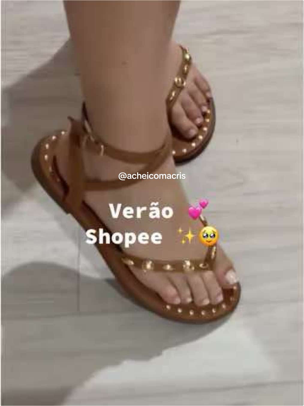 Sandália Feminina Rasteira Adulto Confortável Leve Casual Elegante com Fivela Ajustável Com Apliques  #acheinashopee #jeansfeminino #sandalia #sandaliasfemininas #verao 