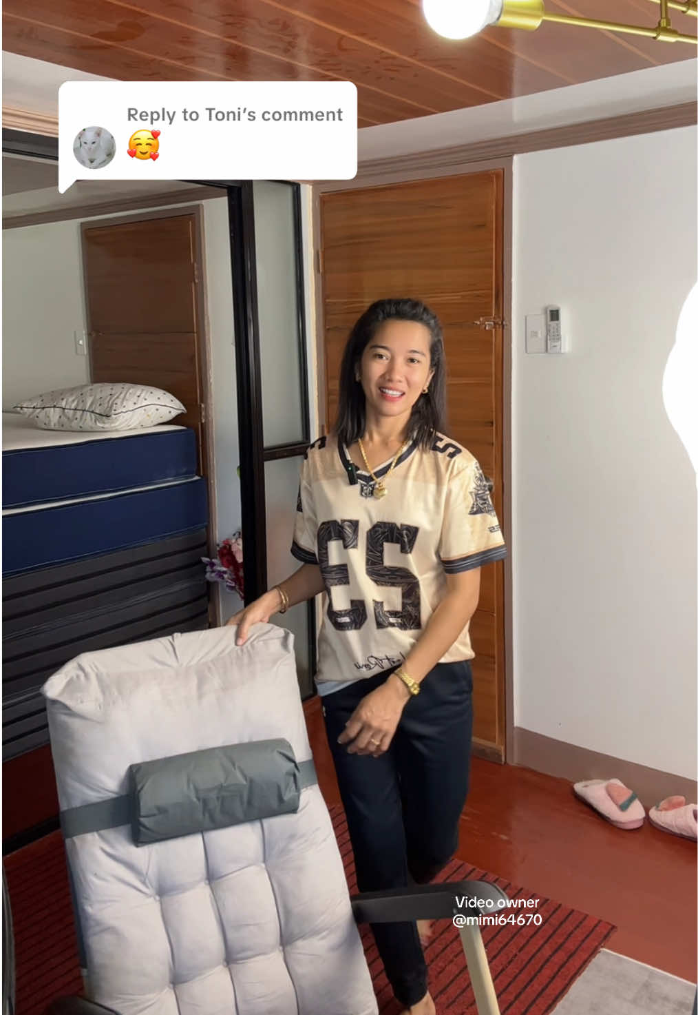 Replying to @Toni check out kana boss .. 🥰 #foldingbed #2n1foldingbedandchair #foldingbedandchair #giftideas #fyp 