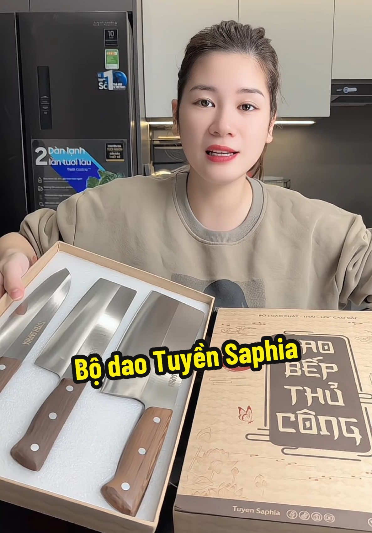 Bộ dao 3 món thép trắng Tuyền Saphia #bodao3mon #tuyensaphia 