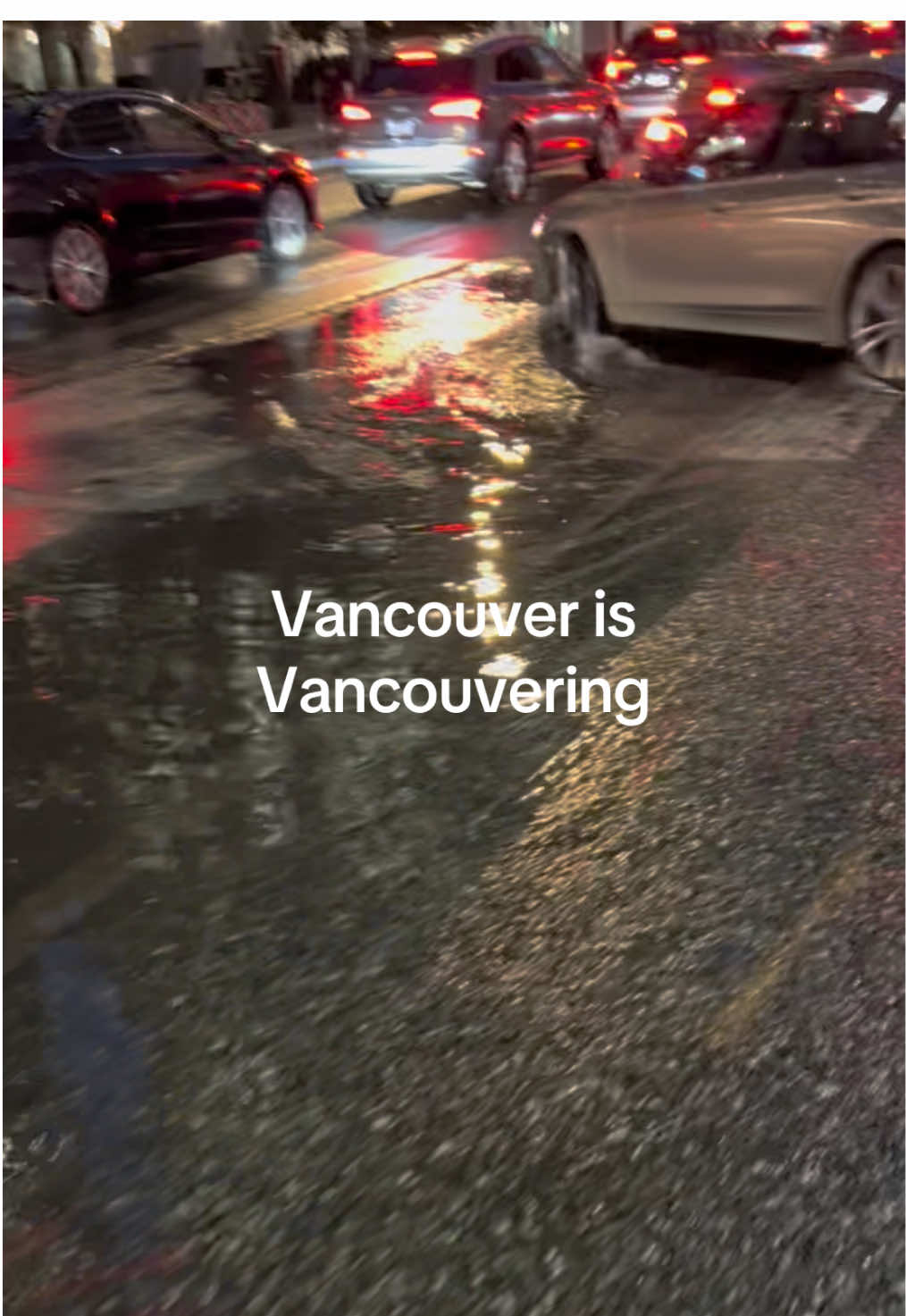 Really shocked I didn’t get splashed on my way home  #vancouver #rain #jet2holidays 