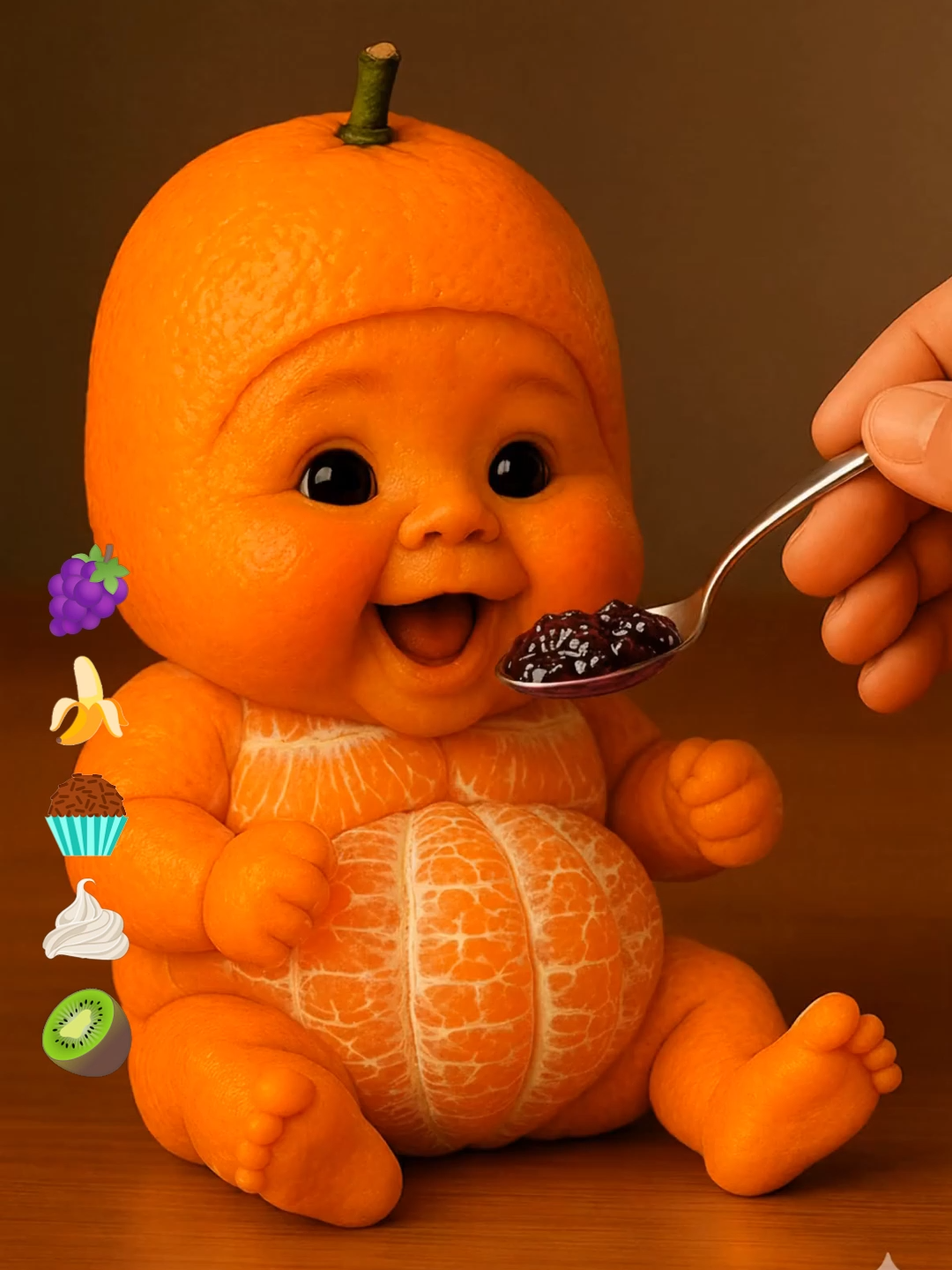 Tangerina provando frutas e doces 🍊✨ ASMR #pixverse #pixverseai #asmr #satisfyingvideos #aiasmr #videossatisfatorios