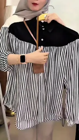 SELINA BLOSE KEMEJA WANITA KOMBINASI SALUR RAYON TWILL MODEL KOREAN LOOK #blousekemeja #kemejasalur #trending #oufitwanita #outfitideas 
