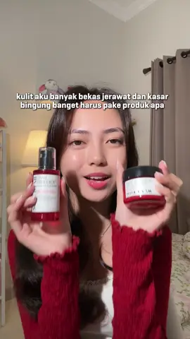 Bekas jerawat & kulit kasar? 😩 Tenang, Snail Truecica Serum + Moisturizer siap bantu halusin tekstur kulit & cerahin bekas jerawat #SomeByMi #SnailTruecica #SnailMucin #koreanskincare 