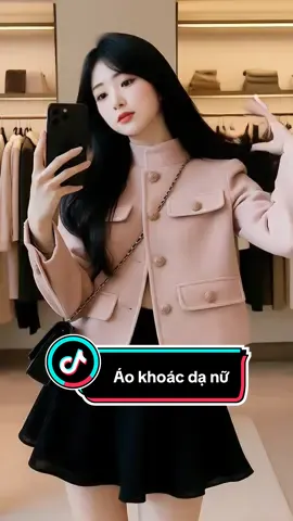 Áo Khoác Dạ Ép 2 Lớp 4 Nắp Túi#aokhoac #aokhoacnu #aokhoacda #aokhoacda2lop #thoitrangnu 