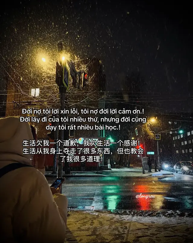 Đời nợ tôi lời xin lỗi, tôi nợ đời lời cảm ơn.! Đời lấy đi của tôi nhiều thứ, nhưng đời cũng dạy tôi rất nhiều bài học.! 生活欠我一个道歉，我欠生活一个感谢！ 生活从我身上夺走了很多东西，但也教会了我很多道理！#fypシ゚ #longreu #doisong #xuhuongtiktok #thinhhanh 