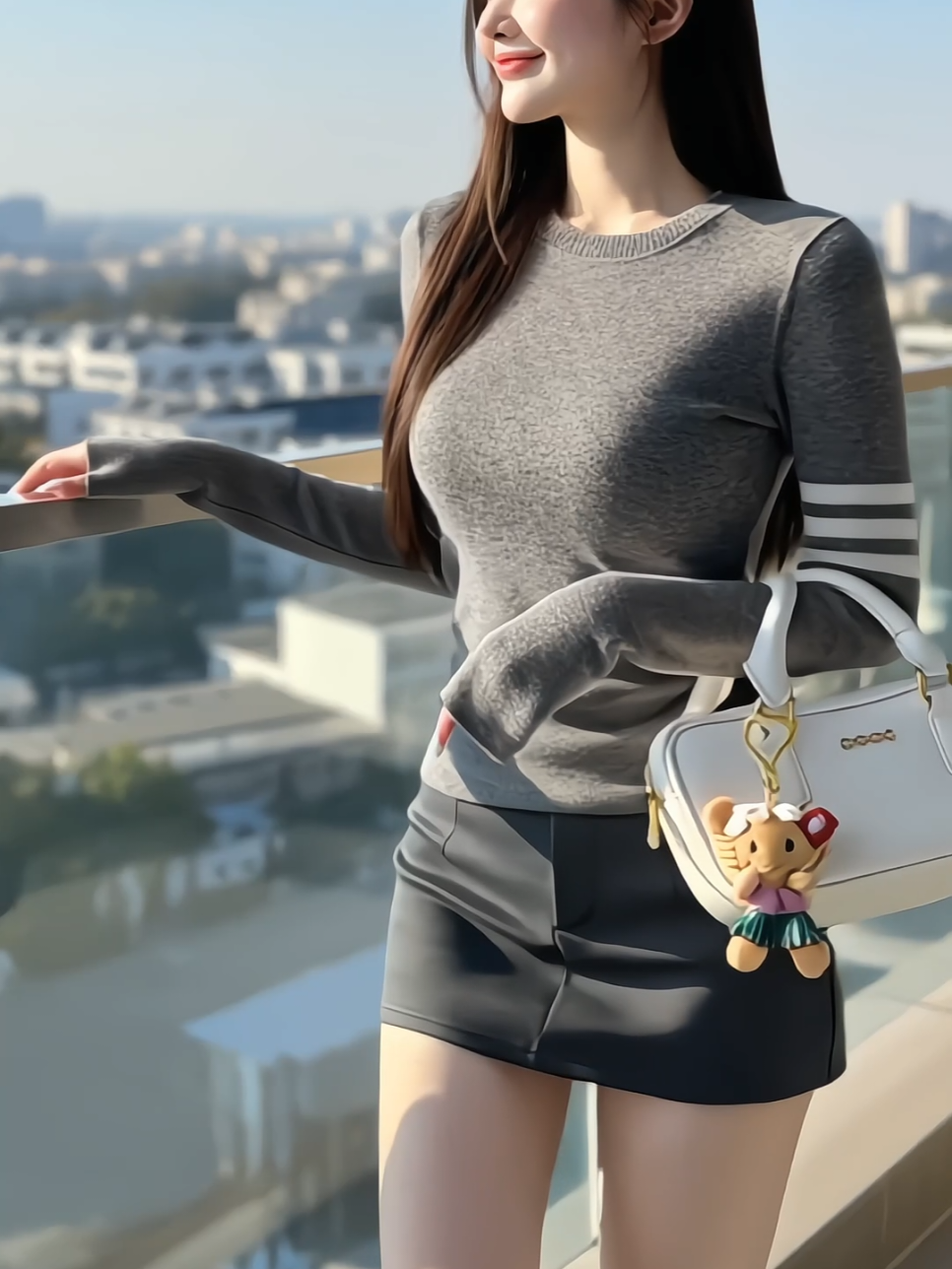 Áo thun nữ dài tay cổ tròn viền sọc tay xinh xắn chất thun tăm co dãn thoải mái #aothunxinh #aothuncotton #aothundaitay #aothunnu #xuhuong 