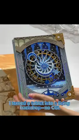 Who else would use a tablet as a moving backdrop? No one. #HonkaiStarRail  #Amphoreus  #Cyrene  #PropMaking  #cosplayprops 