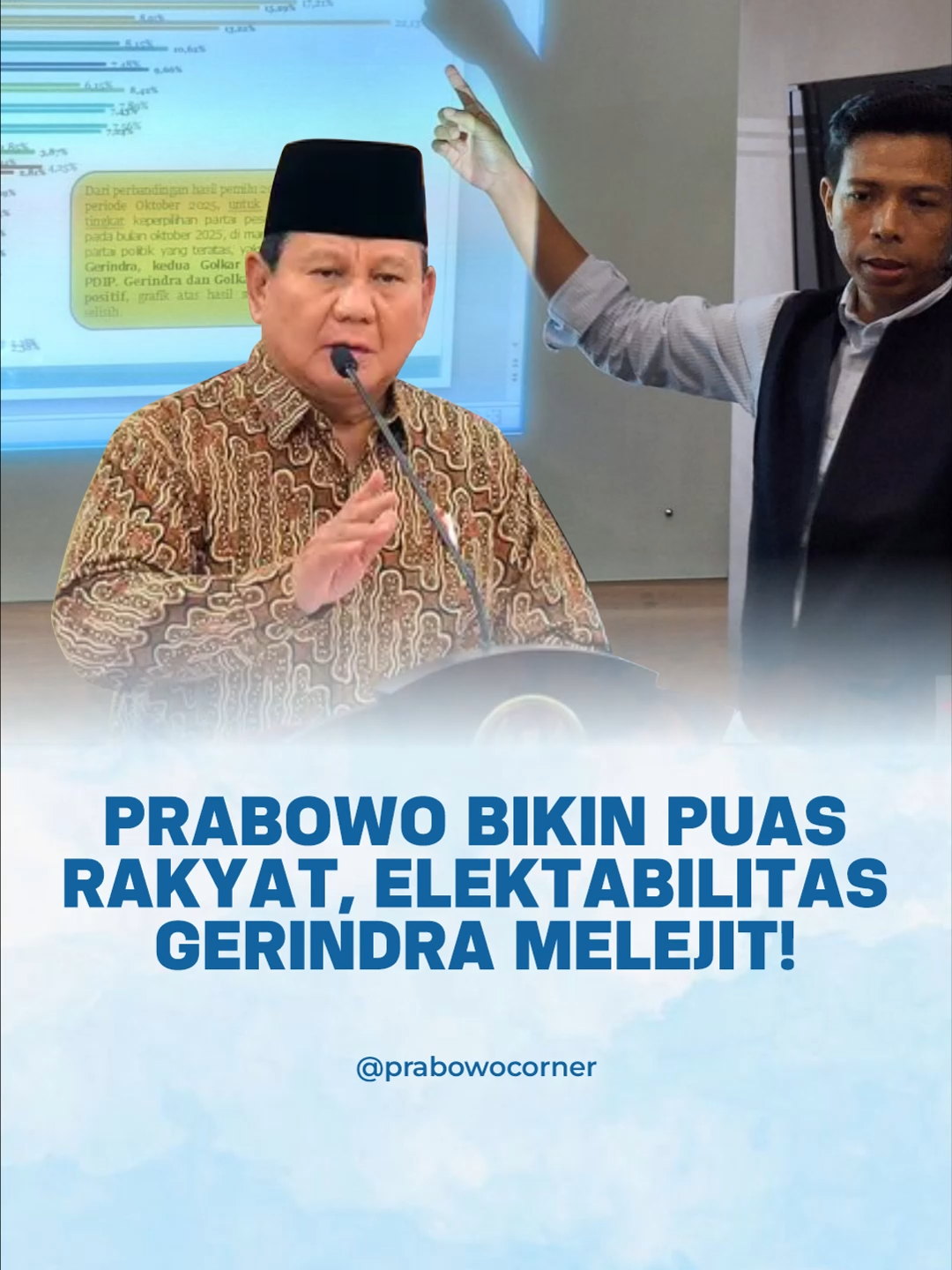 PRESIDEN PRABOWO BIKIN PUAS RAKYAT, ELEKTABILITAS GERINDRA MELEJIT MENGUNGGULI 2 PARTAI BESAR! SIMAK VIDEO SELENGKAPNYA! #prabowo #prabowosubianto #trending #beritaviral #indonesia🇮🇩