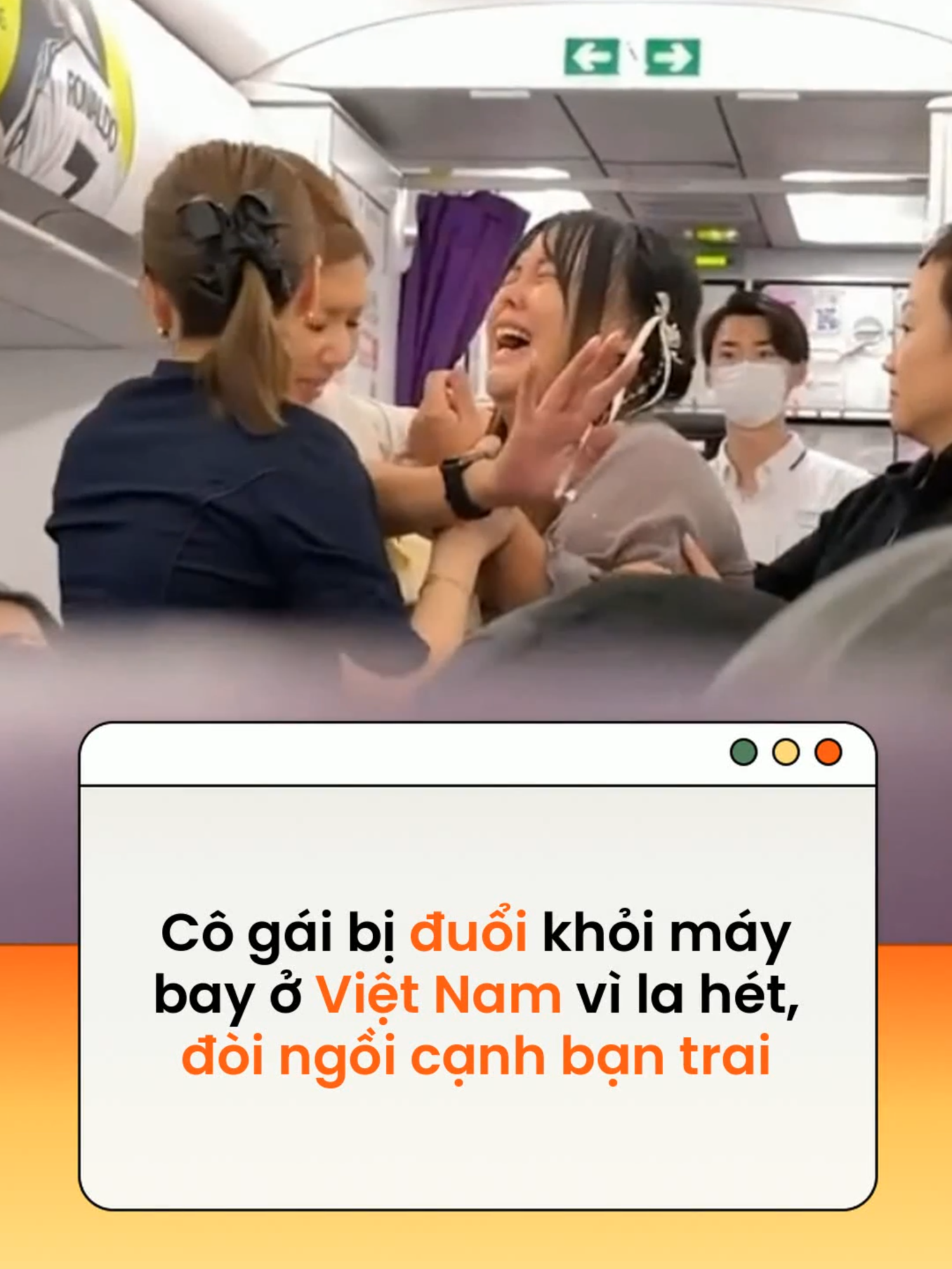 Một người phụ nữ nước ngoài đã bị buộc rời khỏi máy bay tại Việt Nam sau khi liên tục khóc lóc và yêu cầu được đổi chỗ ngồi để ngồi cạnh bạn trai #news #amm  Nguồn: People Theo Đời sống pháp luật