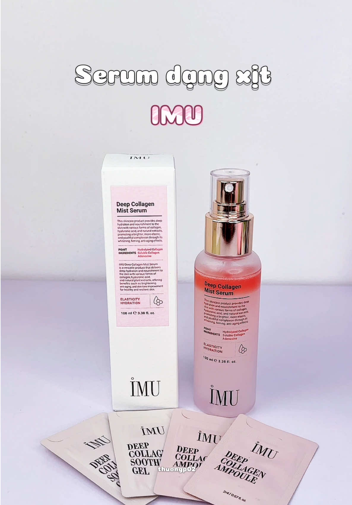 Serum dạng xịt cấp ẩm sâu dưỡng da IMU #imuvietnam #mistserum #serumdangxit #serumcapam #imu 