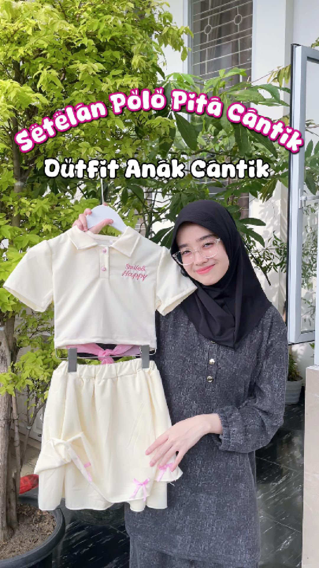 Setelan anak model Polo look korean style bun! Bahan tebal adem dan nyaman,cocok untuk Outfit ootd anak perempuan❤️ #setelananak #bajuanak #onesetanak #setelanpolo #bajucroptop  