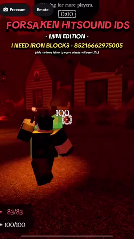 i had a video that recently went viral about i need iron blocks so i had to make this LOL #roblox #forsaken #robloxgame #mcsm 