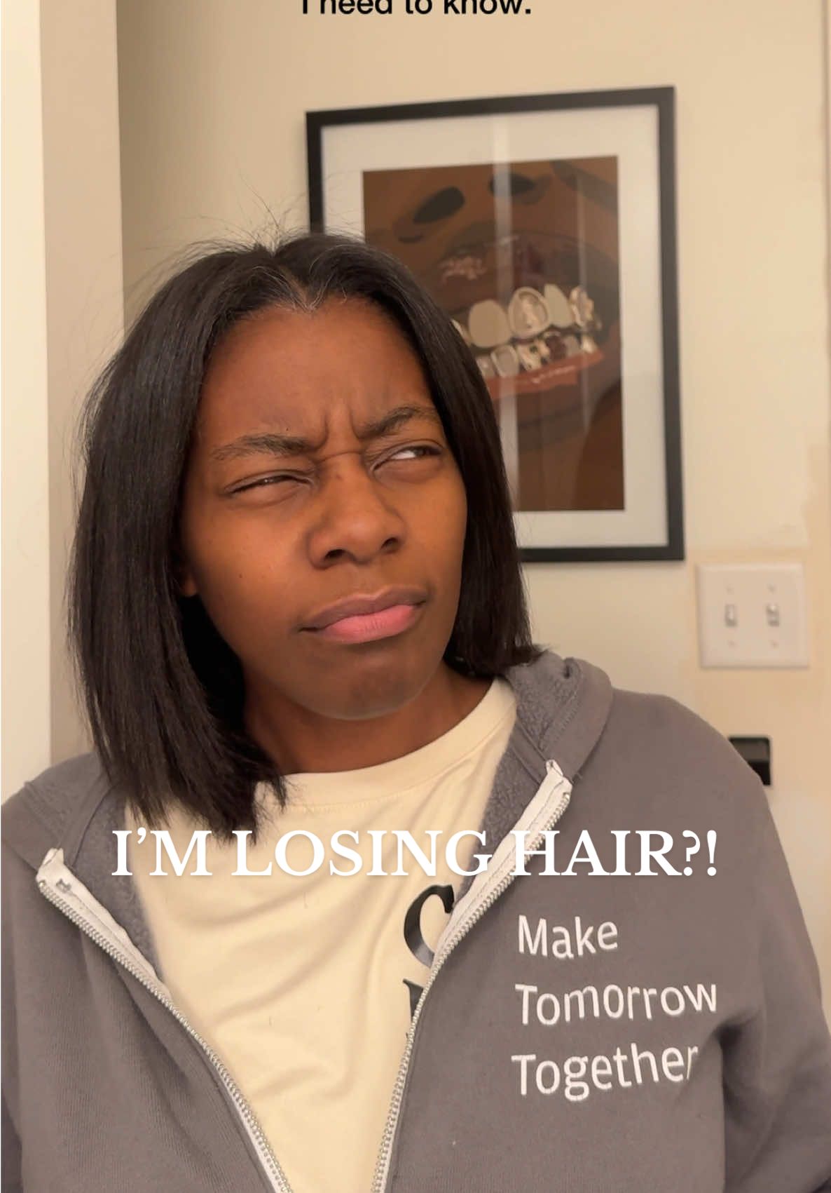 Has anyone else noticed balding from the clips?! #halfwig #hairtok #fyp