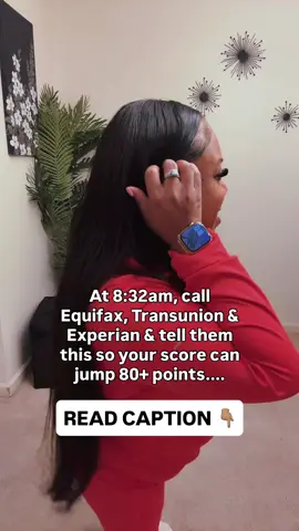 Use thisPhone Script ⬇️ (read this when you call) COMMENT or TEXT “move me” to 570-891-8031 if you need me to do it for you OR want the template! Bureaus numbers provided at the bottom ❤️👇🏽👇🏽👇🏽 When you call say:  “Hi, my name is [Full Name]. I’m calling to update my identity information after the TransUnion data breach and to request removal of any unauthorized or unverifiable hard inquiries.” If the rep asks for clarification, say: “I recently learned about the TransUnion data breach and under the FCRA, I’m requesting to verify and remove all inquiries that cannot be confirmed directly by the furnisher.” Once they confirm updates and inquiry removals — that’s when the real work starts. Now you can begin mailing your dispute letters to remove student loans, collections, evictions, repos, late payments, and charge-offs for good. 💬 Comment or Text “MOVE ME” to 570-891-8031 and I’ll send you my pre-written dispute templates so you can wipe out negative debt the right way. 📌 Save this post so you can come back to the exact script when you make the call. 💳 CREDIT BUREAU CONTACT LIST — TALK TO A REAL PERSON Save this post + screenshot it 👇🏽 📞 Equifax Customer Service: 1-866-349-5191 Fraud / Security Freeze: 1-888-378-4329 Hours: Mon–Fri 9 AM – 9 PM EST 📞 Experian Customer Service / Disputes: 1-855-414-6048 ✅ (Live rep access) Fraud / Security Freeze: 1-888-397-3742 Hours: Mon–Fri 9 AM – 11 PM EST      Sat–Sun 10 AM – 8 PM EST 📞 TransUnion Customer Service / Disputes: 1-800-916-8800 Fraud / Security Freeze: 1-833-395-6938 Hours: Mon–Fri 8 AM – 11 PM EST #reels #finance