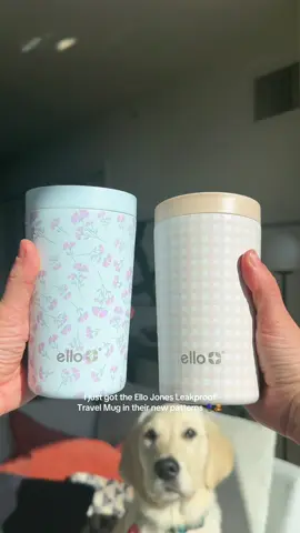 Finally got my hands on the new Serene Blooms and Beige Gingham patterns of the Jones Mug and I’m in love🪻🧸🤍 #coffee #coffeetok #latte #travelmug #giftideasforher 
