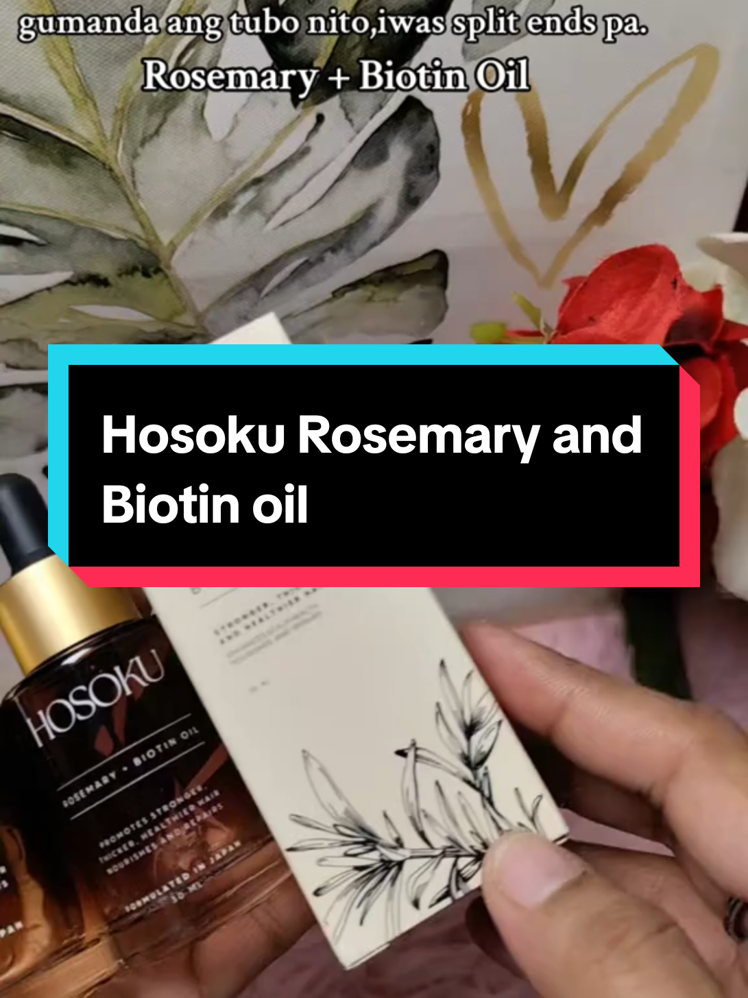 Mas titibay ang strands ng buhok pag nilalagyan nito,hindi malagkit sa buhok.May konting cooling effect kaya malamig sa scalp. #Hosoku #rosemaryoil #biotin #hairoiling #HairCareTips 