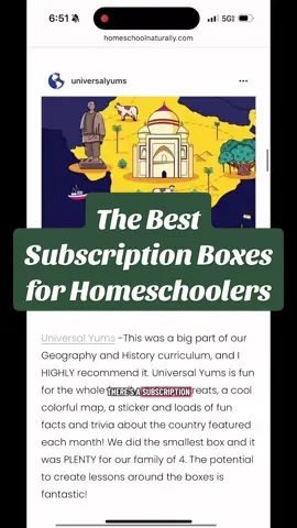 Today’s #tiktokhomeschoolconference is all about great subscription boxes- there are boxes for all ages and interests- sub boxes are a great #creativecurriculum too! What’s your fave subscription 📦?? #subscriptionbox #homeschool #giftguide 