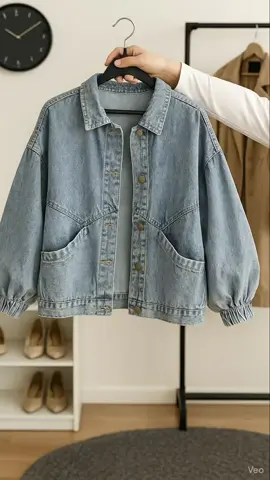 jaket jeans wanita lengan balon #jaketjeans #jaketwanita #jaketdenim 