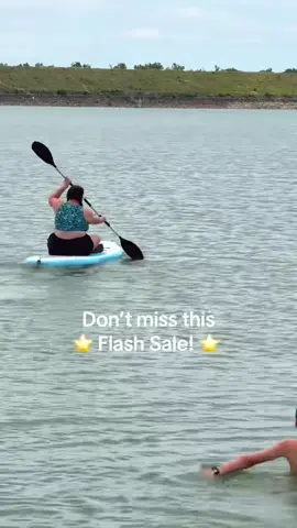 🚨Flash Sale Find! 🚨 This inflatable paddle board is SO easy to set up and supports up to 400lbs 🙌🏻 As a plus size gal, I feel confident, stable, and have the BEST time out on the water! Great flash sale with free shipping, don't sleep on this deal! So compact for easy storage and transportation! Would make a great gift for any outdoor lover!  #InflatablePaddleboard #tiktokmademebuyit #outdoorfinds #tiktokshopcreatorpicks #tiktokshopflashsale  