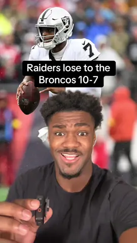 Vegas definitely has Broncos Moneyline tonight😭 #nfl #football #joshsmoore #lasvegasraiders #raiders  