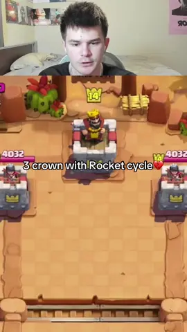 Rocket cycle might be OP😭 #clashroyale #gaming 