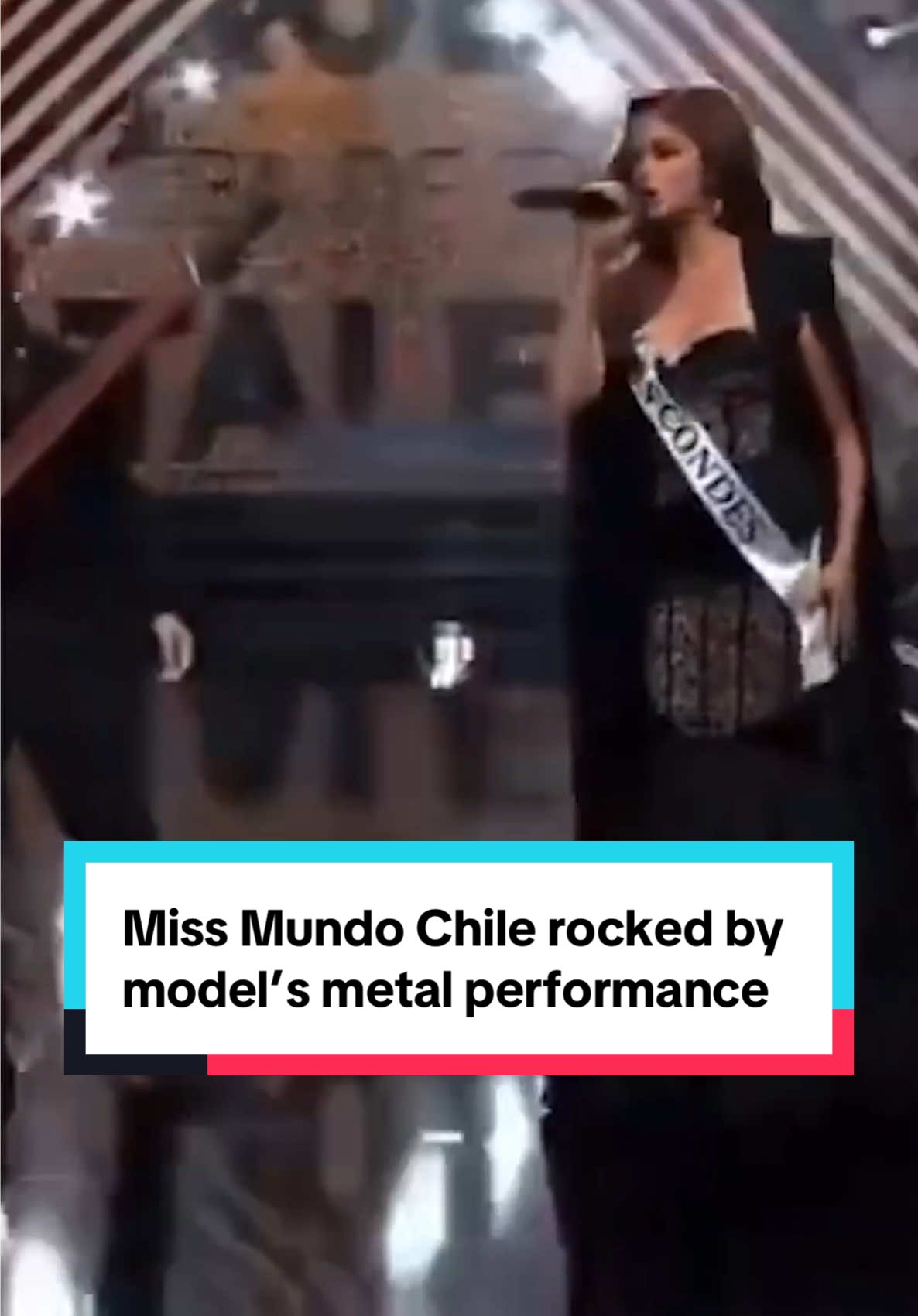 The breath control is next level; she makes the hard stuff sound easy. 🎤 Chilean model Ignacia Fernández shocked Miss Mundo Chile viewers with a guttural death‑metal turn during the semi‑finals on Sunday, 2 November. Representing Las Condes, Fernández,who founded progressive death‑metal outfit Decessus in 2020, performed an original track in a gown on national TV, backed by guitarist Carlos Palma’s djent‑heavy riffs. #missmundochile #missworld 