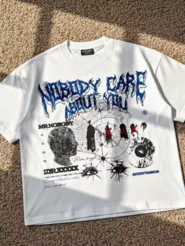 AccentAmbios Kaos Boxy fit Oversized Tshirt Nobody Care White Santai combed printing Streetwear.  #kaosboxy #kaosprinting #oversized #tshirt 