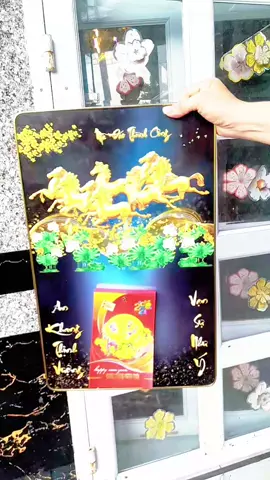 Lịch gỗ tráng gương mã đáo thành công, trang trí phòng khách, phòng làm việc hay làm quà tặng đều ok