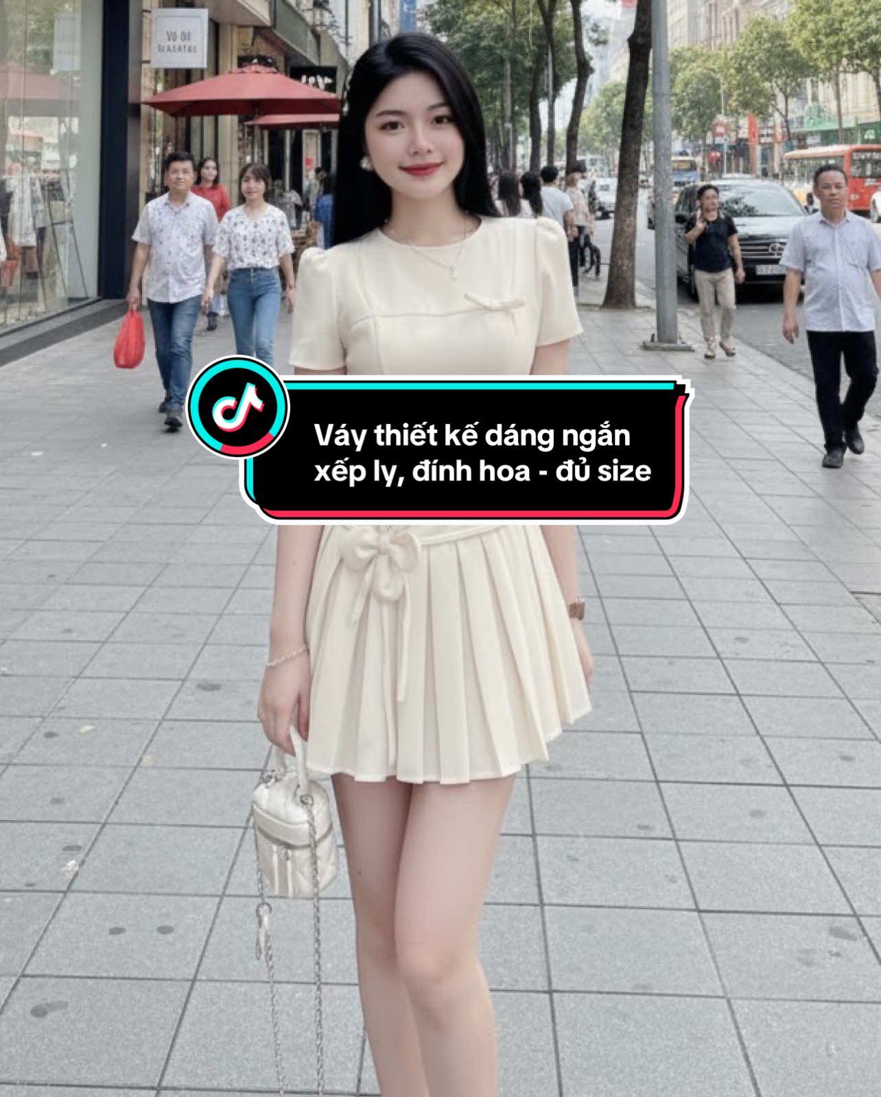 ❤️ Chỉ loanh quanh từ 1xx Cá❤️ - Váy thiết kế dáng ngắn xếp ly, đính hoa - Váy đủ size, đi tiệc, đi làm, đi chơi #affiliate #viraltiktok #vayxinh #phongcachthoitrang #vaythietke 