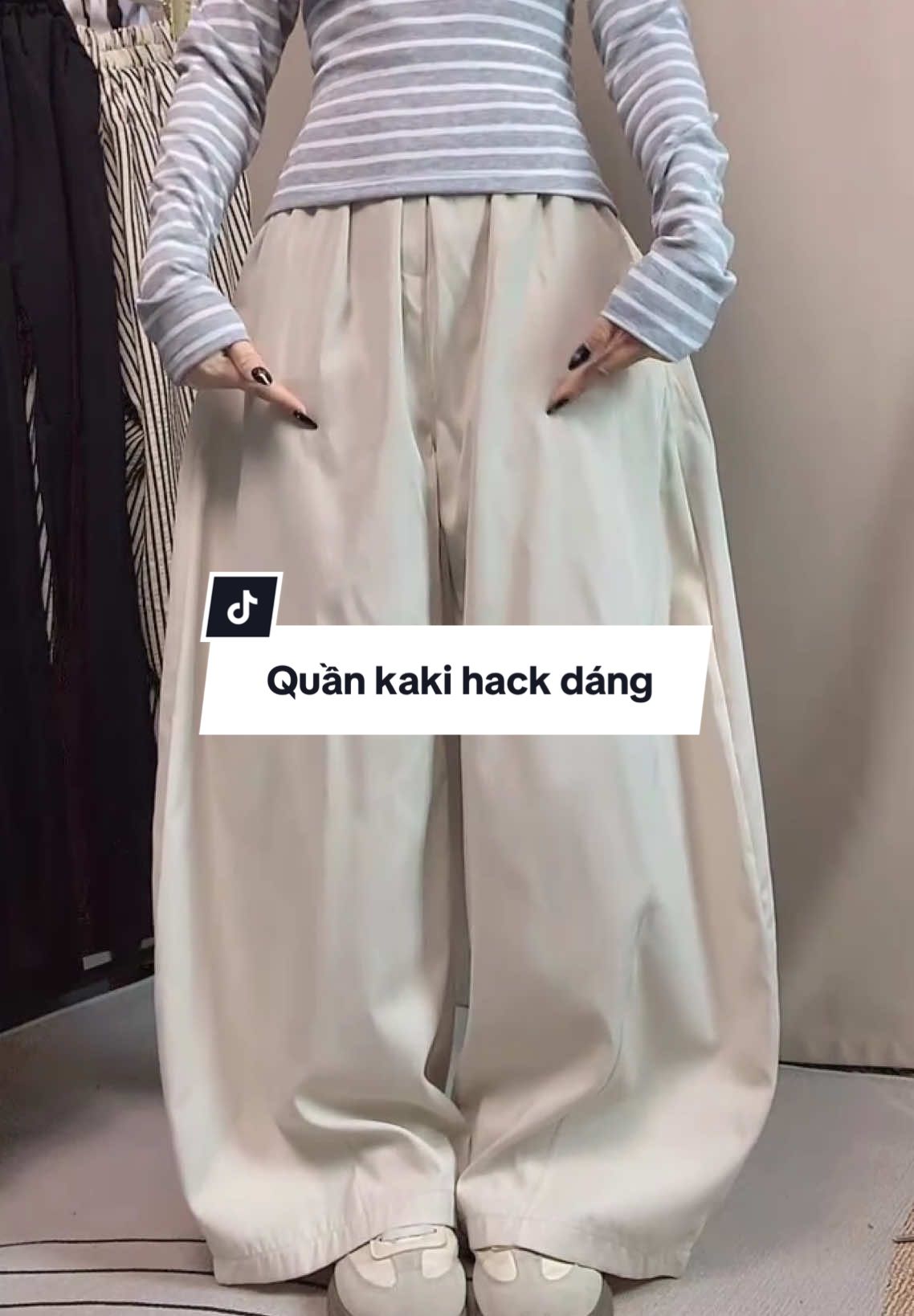 Quần kaki hack dáng #trend #outfit #xuhuong #quankaki #quankakiongsuong 
