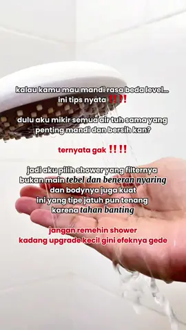 awalnya yanh penting mandi bersih udah, skrg pas udah ganti filter shower baru deh tau perbedaannya.. @ellara.id #shower #filtershower #foryoupage 