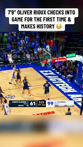 Tallest Players in College Basketball History 😳🔥 #collegebasketball #basketball #flordiagator #oliverrioux #cbb 